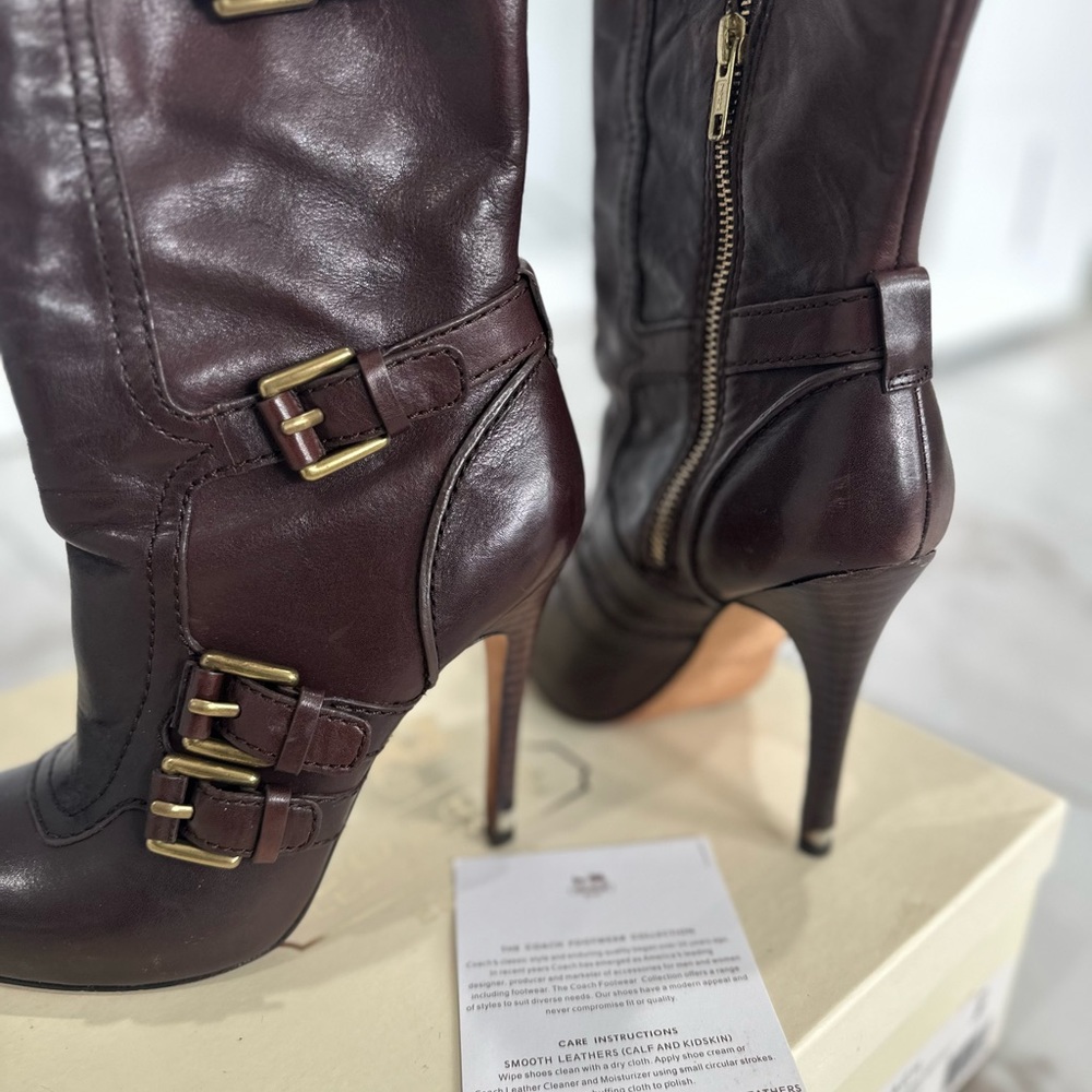 Coach brown heel boots - Picture 11 of 11